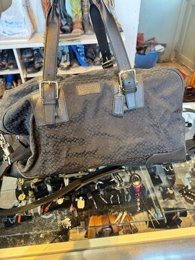 Coach Black Signature Duffel Bag